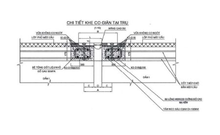 Các thông số kỹ thuật bắt buộc phải có trong bản vẽ chi tiết khe co giãn