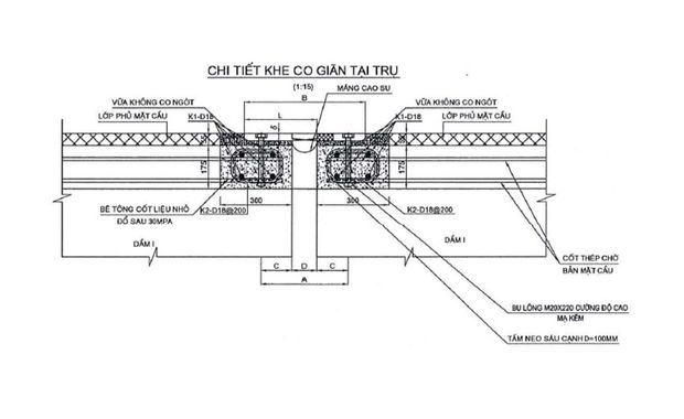 Các thông số kỹ thuật bắt buộc phải có trong bản vẽ chi tiết khe co giãn